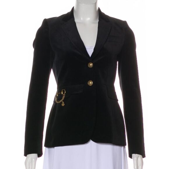 Gucci velvet blazer with notched lapels - Picture 1 of 3